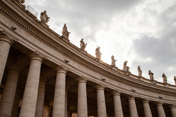 City of Rome. Vatican city under the dramatic sky.