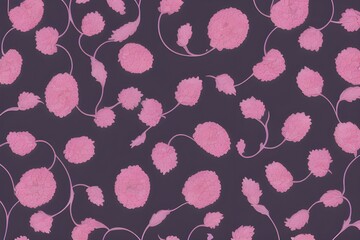 seamless pattern with pink flowers