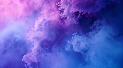 Abstract Blue Purple Background with Smoke Clouds