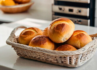 basket of fresh baked bread