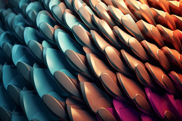 Fototapeta premium Modern digital abstract 3D background, neon wallpaper. Futuristic abstract, waves, wavy, three-dimensional and iridescent