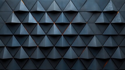 Fototapeta premium Triangle Pattern Abstract Black Background, Background HD, Illustrations