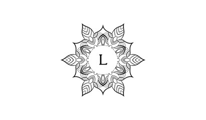 Luxury Flower Star Alphabetical Logo