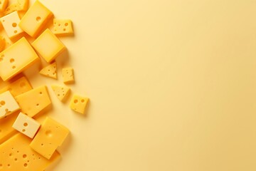 Cheese. copyspace and top view for background