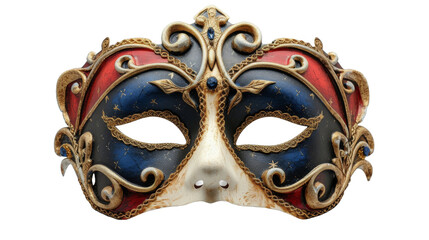 Opera carnival mask Isolated transparent background. PNG Format.