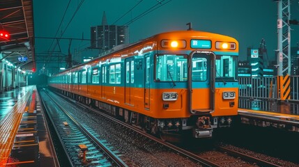 Fototapeta premium Train de nuit