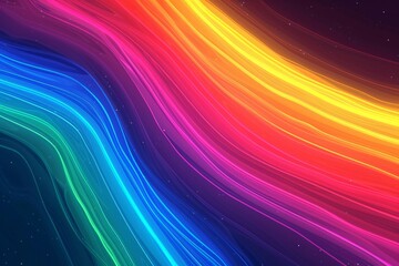 Vibrant strip rainbow colorful Modern swirls, motley curves Shade. Neon circle Glowstick. Abstract Stonewall wallpaper gradient pattern. Opalescent waves spirals background