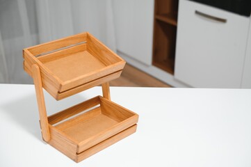 Handmade craft box for vegetables or fruits in the kitchen