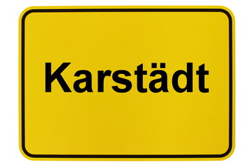 Illustration eines Ortsschildes der Gemeinde Karstädt in Mecklenburg-Vorpommern