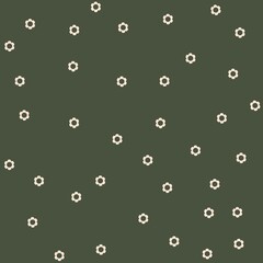 Charming spring pattern: white flowers on a fresh green background. Perfect for bringing spring vibes to your projects!