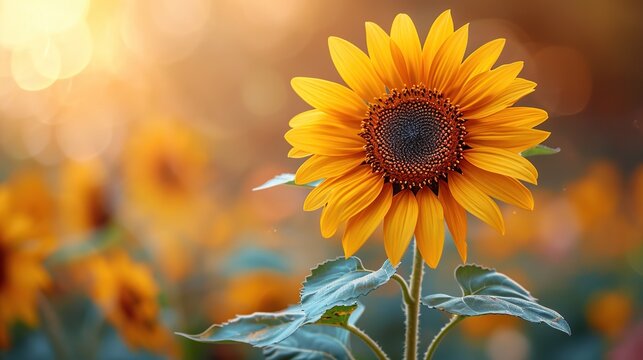 Close-up beautiful sunflower background.