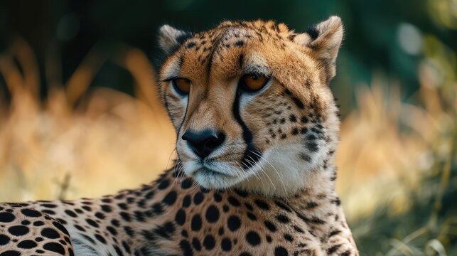 Wild african cheetah, beautiful mammal animal. © buraratn