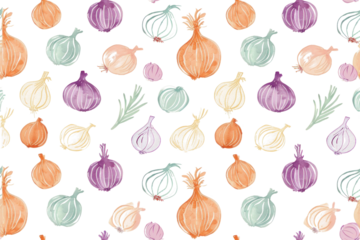 Seamless Pastel Vegetables Pattern