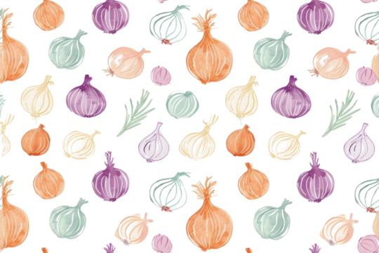Seamless Pastel Vegetables Pattern