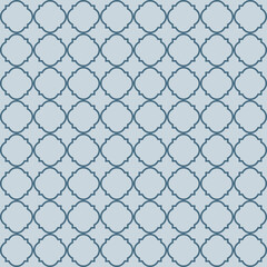 Fototapeta premium Arabesque Mosaic. Geometric Trellis Tile. Quatrefoil Arabian Ethnic Tesselation. Seamless Persian Pattern. Traditional Seamless Moroccan pattern