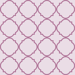 Arabesque Mosaic. Geometric Trellis Tile. Quatrefoil Arabian Ethnic Tesselation. Seamless Persian Pattern. Traditional Seamless Moroccan pattern