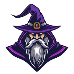Esport vector logotype wizard, logo, icon, sticker, symbol, emblem, magician, mage, enchanter