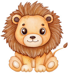 Cute cartoon lion