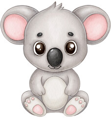 Cute cartoon koala. © ekkoss