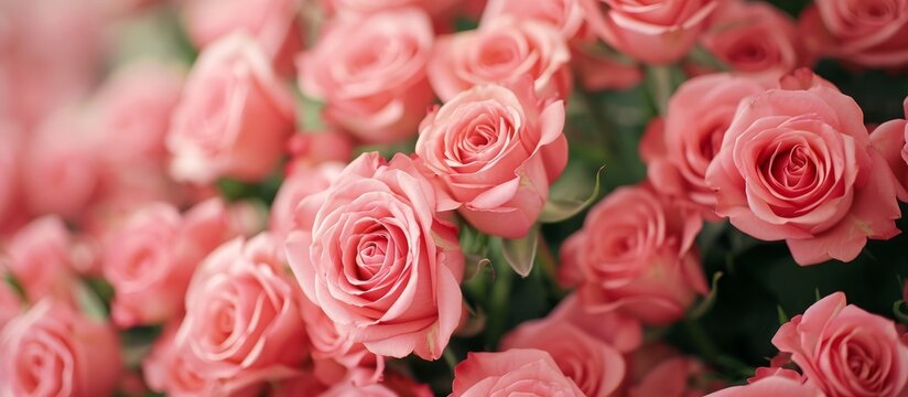 A bunch of pink roses is shown in the picture.