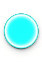 Turquoise round neon shining circle