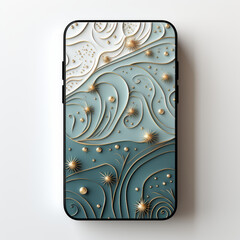 Elegant 3D Paisley Pattern Phone Case Design

