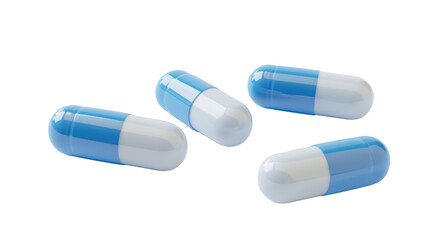 blue and white medical pills, isolated background, medecine, pharmaceutical drugs, healtcare, diseases treatment, 