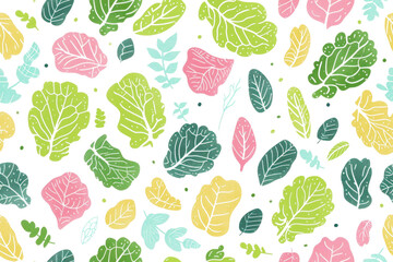 Seamless Pastel Vegetable Pattern