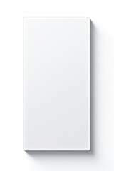 White rectangle isolated on white background