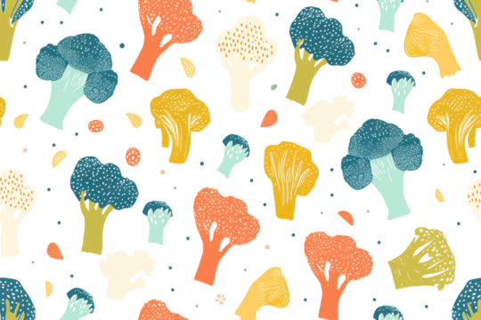 Pastel Vegetable Pattern for Seamless Design