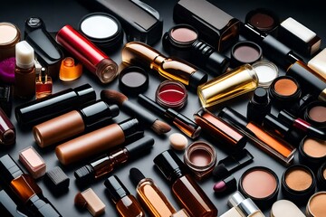 close up of a set of lipsticks - obrazy, fototapety, plakaty