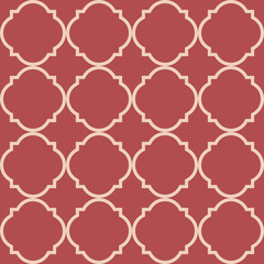 Arabesque Mosaic. Geometric Trellis Tile. Quatrefoil Arabian Ethnic Tesselation. Seamless Persian Pattern. Traditional Seamless Moroccan pattern