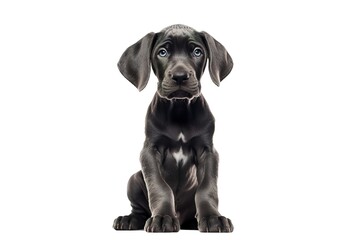 Great dane puppy on transparent background png