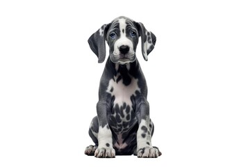 Spotted great dane on transparent background png