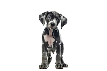 Great dane cute puppy on transparent background png