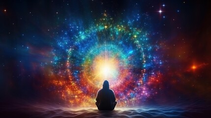Universe cosmos. Meditation background