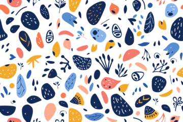 Pastel Night Pattern with Seamless Design