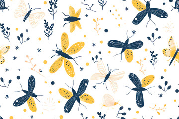 Pastel Night Seamless Pattern