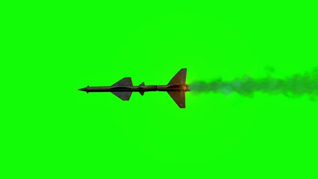 Missile jet Green screen video