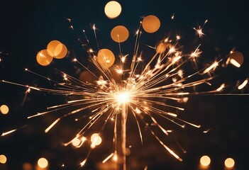 Obraz premium Celebrations sparkler with night lights