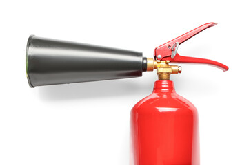 Fire extinguisher on white background