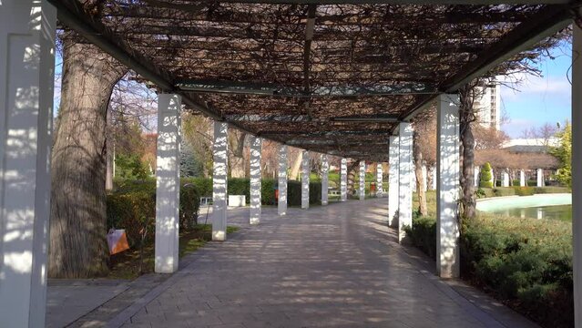 View of Genclik Parki (Youth Park) in Ankara, Turkey 4K