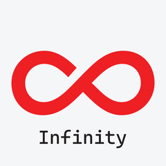 Infinity symbol icon. Representing the concept of infinite, limitless and endless things. Vector illustration. Eps file 168.