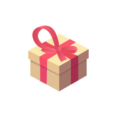Gift Box Icon. Sale, shopping concept. Isolated vector illustration.