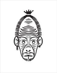 a monkey with the color of a zebra