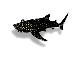 black and white whale shark