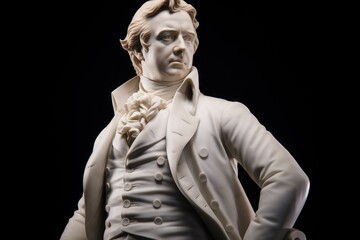 Edward Jenner statue. The pioneering British physician known for his work in vaccination and smallpox eradication