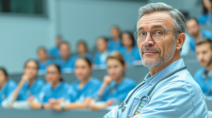 Doctors and researchers networking and exchanging ideas medical conference