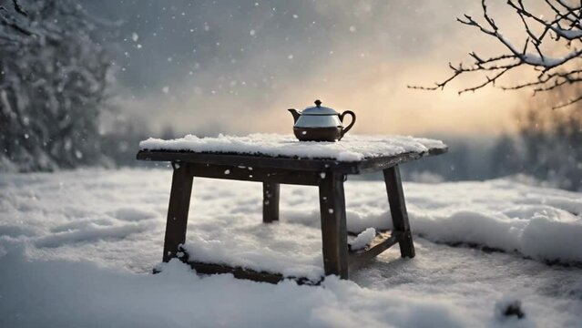 tea in the snow