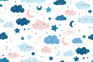 Dreamy Night Seamless Pattern